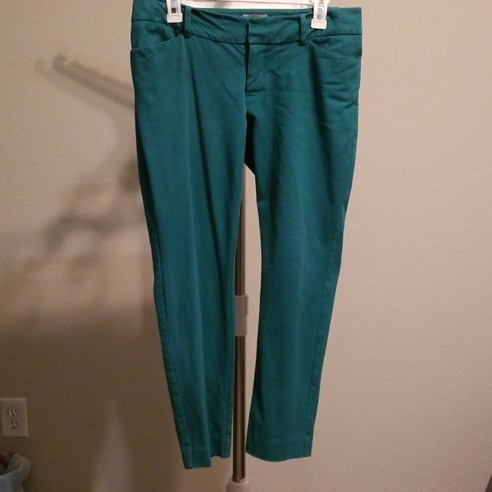 Teal ankle pamts